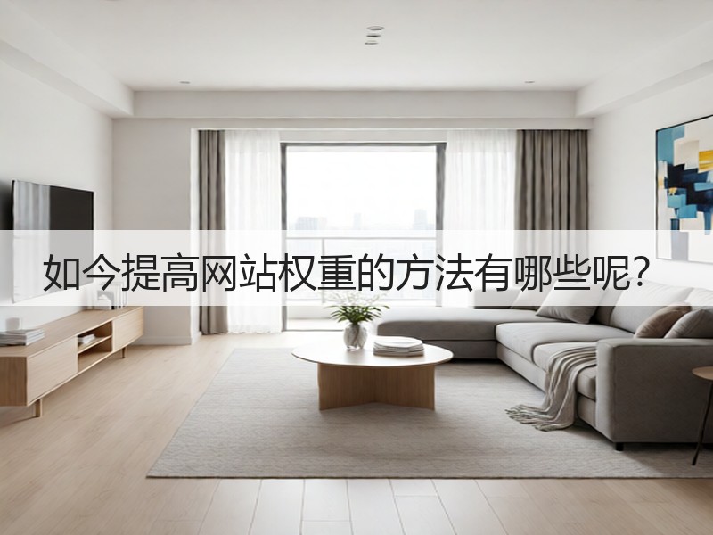如今提高网站权重的方法有哪些呢？(图2)