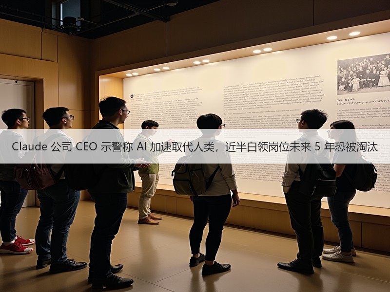 Claude 公司 CEO 示警称 AI 加速取代人类，近半白领岗位未来 5 年恐被淘汰