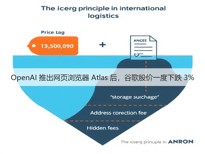 OpenAI 推出网页浏览器 Atlas 后，谷歌股价一度下跌 3%(图2)