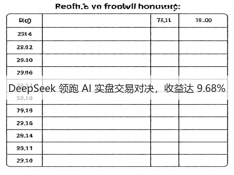 DeepSeek 领跑 AI 实盘交易对决，收益达 9.68%