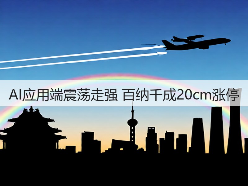 AI应用端震荡走强 百纳千成20cm涨停(图2)