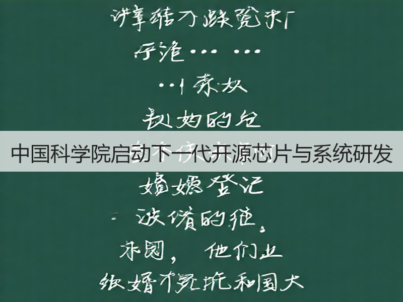 中国科学院启动下一代开源芯片与系统研发(图3)