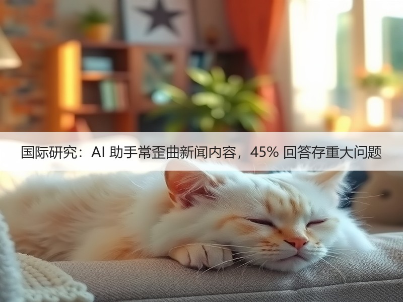 国际研究：AI 助手常歪曲新闻内容，45% 回答存重大问题