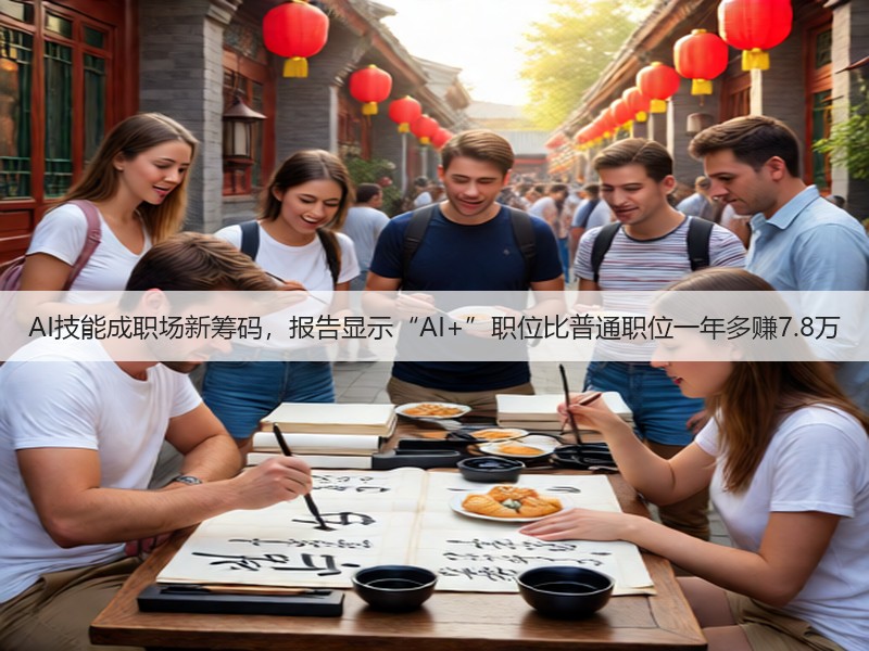 AI技能成职场新筹码,报告显示“AI+”职位比普通职位一年多赚7.8万(图3) AI技能成职场新筹码,报告显示“AI+”职位比普通职位一年多赚7.8万(图3)