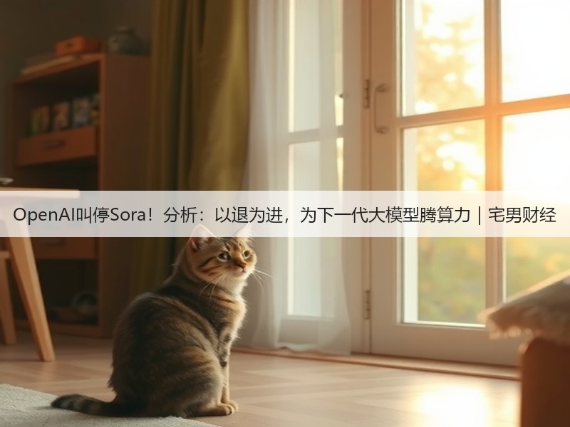 OpenAI叫停Sora！分析：以退为进，为下一代大模型腾算力｜宅男财经(图3)