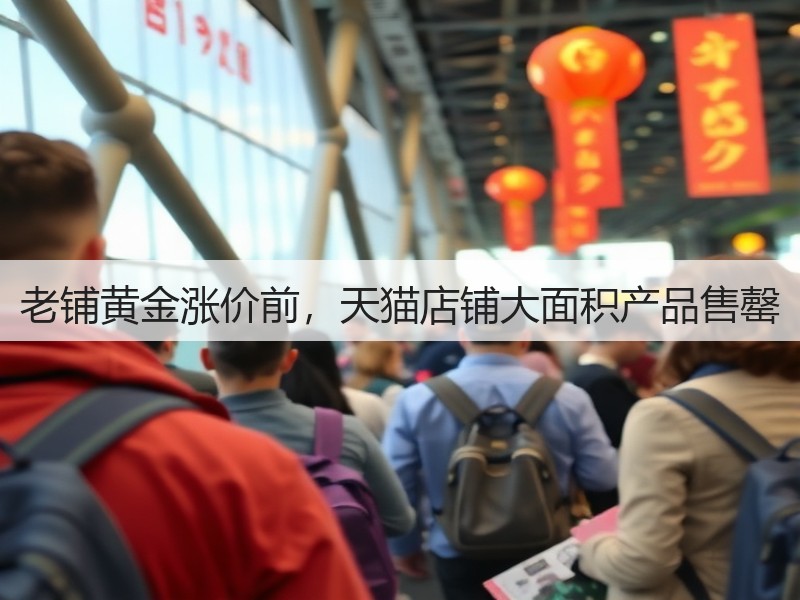 老铺黄金涨价前，天猫店铺大面积产品售罄(图3)