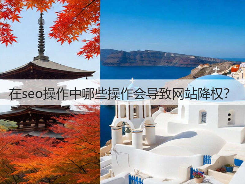 在seo操作中哪些操作会导致网站降权？(图2)