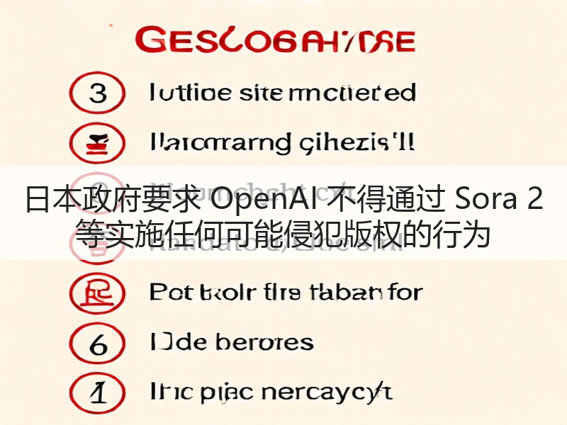 日本政府要求 OpenAI 不得通过 Sora 2 等实施任何可能侵犯版权的行为(图2) 日本政府要求 OpenAI 不得通过 Sora 2 等实施任何可能侵犯版权的行为(图2)