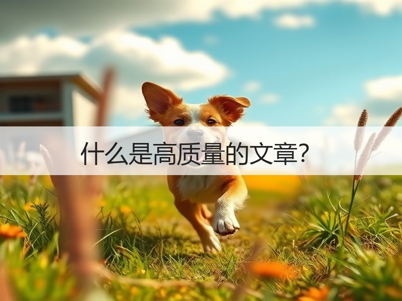 什么是高质量的文章？