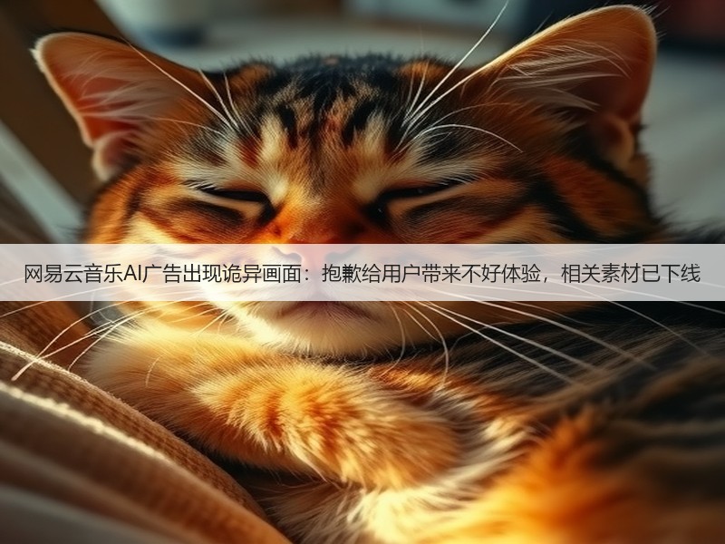 网易云音乐AI广告出现诡异画面:抱歉给用户带来不好体验,相关素材已下线(图2) 网易云音乐AI广告出现诡异画面:抱歉给用户带来不好体验,相关素材已下线(图2)