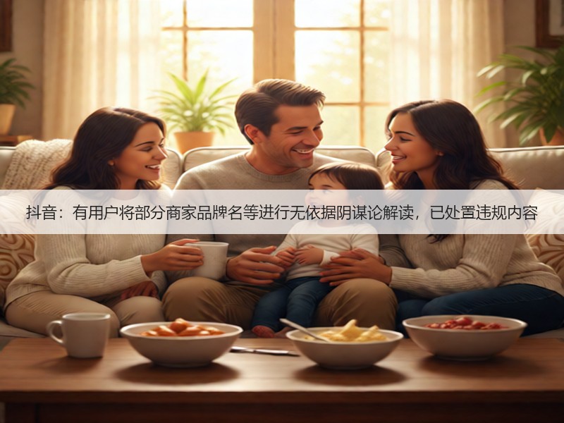 抖音：有用户将部分商家品牌名等进行无依据阴谋论解读，已处置违规内容(图2)