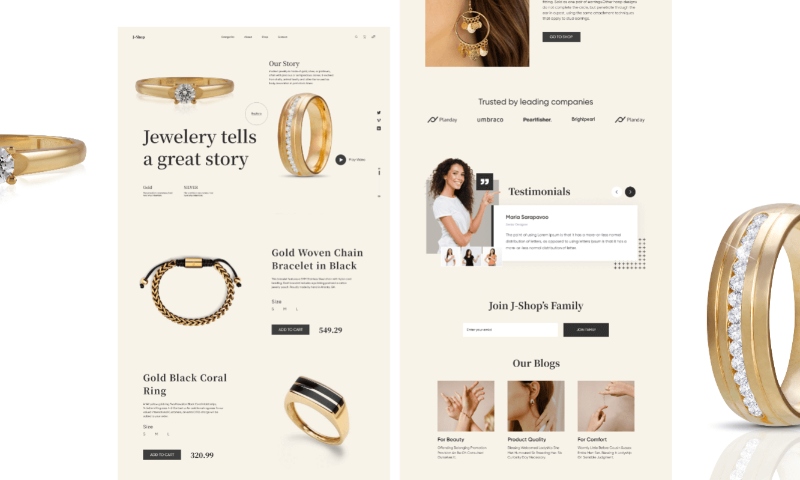 珠宝网页登录页UI设计(图1) 珠宝网页登录页UI设计(图1)